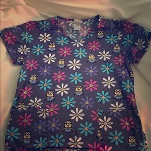 Minions scrub top